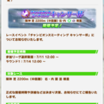 【速報】第2回キャンサー杯を7/11より開催　阪神 芝 2200m(中距離) 右・内 夏 曇 稍重