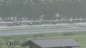 【競馬】大雨の影響で馬場状態が凄いことに…まるで田んぼのようだ