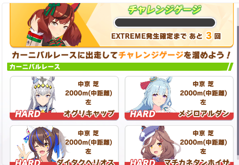 【ウマ娘】レーシングカーニバルが開催！今回は高松宮杯を勝ったことのある5人から！