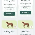 生牧草バンクって結構色々な馬が登録されてるんだね