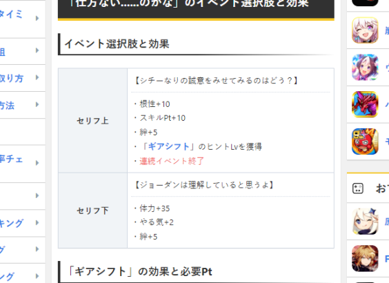 ウマ娘連続イベントの打ち切りがあるサポカは基本的に下が打ち切り