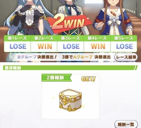 【ウマ娘】「チャンピオンズミーティング CLASSIC」ラウンド２　みんなA決勝進出できた？