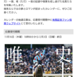 【競馬】有馬記念のファン投票が明日から開始！カレンダーの「史上、唯一。」ってどんなのがいるだろう？