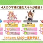 【ウマ娘】1月4日に新しく進化スキルが追加される4人のウマ娘！