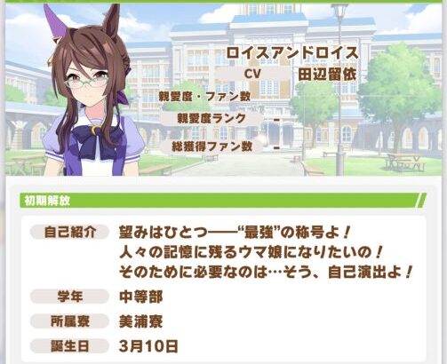 【ウマ娘】ロイスアンドロイス、こいつおもしれー女枠か！