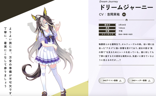 【速報】ドリームジャーニーちゃん、身長144cm・B66cm！？