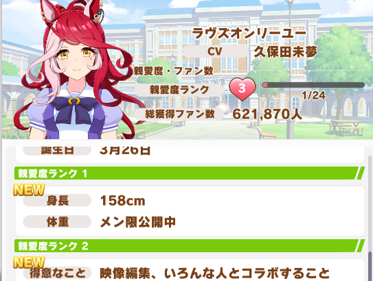 【ウマ娘】ラヴズオンリーユーの得意なことと苦手なこと