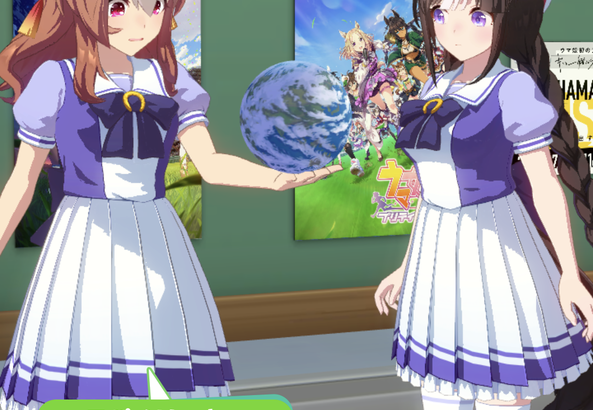 ウマ娘のコパノリッキーちゃんとホッコータルマエちゃん